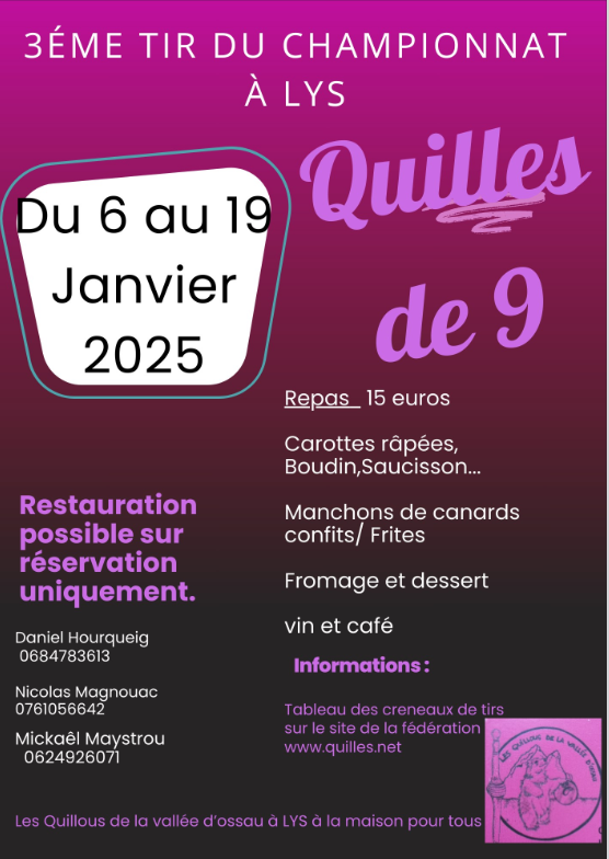 Affiche tir à Lys 2025